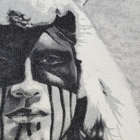 Vintage 1994 Native-American Sweatshirt M/L 21x24 Warrior - Picture 13 of 13